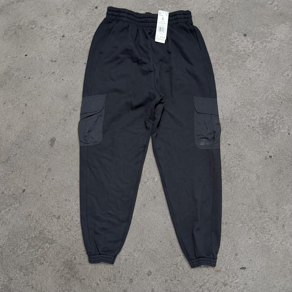 Adidas Black Baggy Cargo Pocket Sweatpants Black Womens Size Small